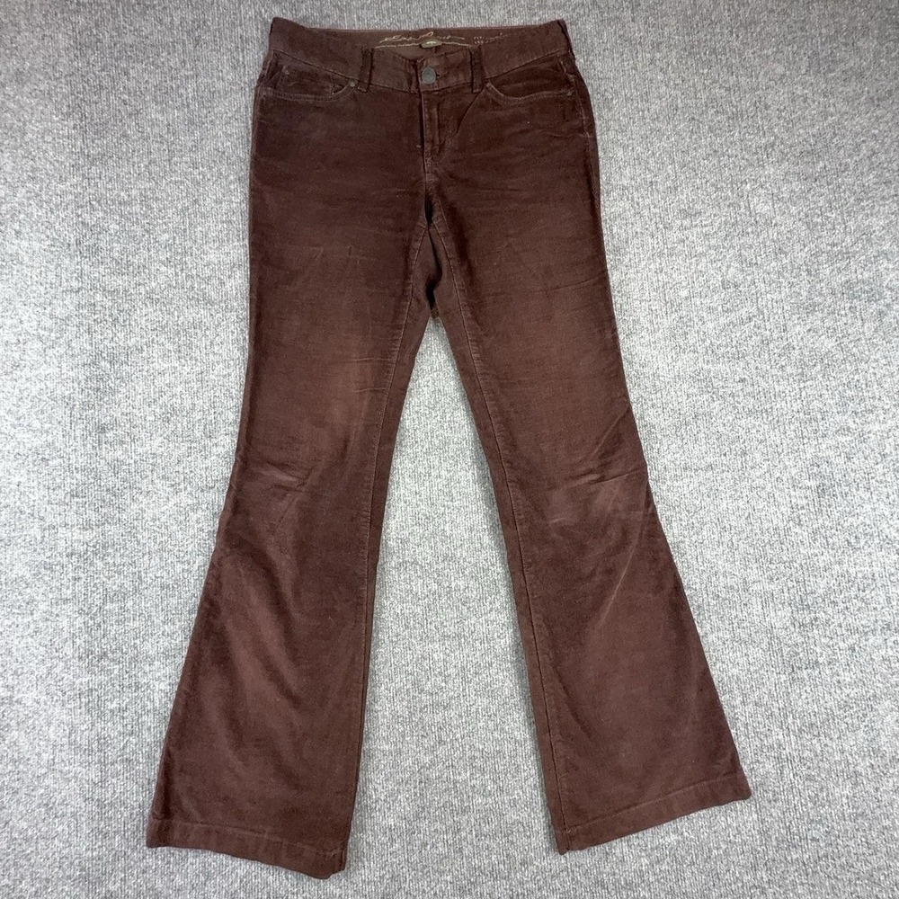 Eddie Bauer Pants Womens 2 Brown Corduroy Slightly Flared Stretch Curvy Casual
